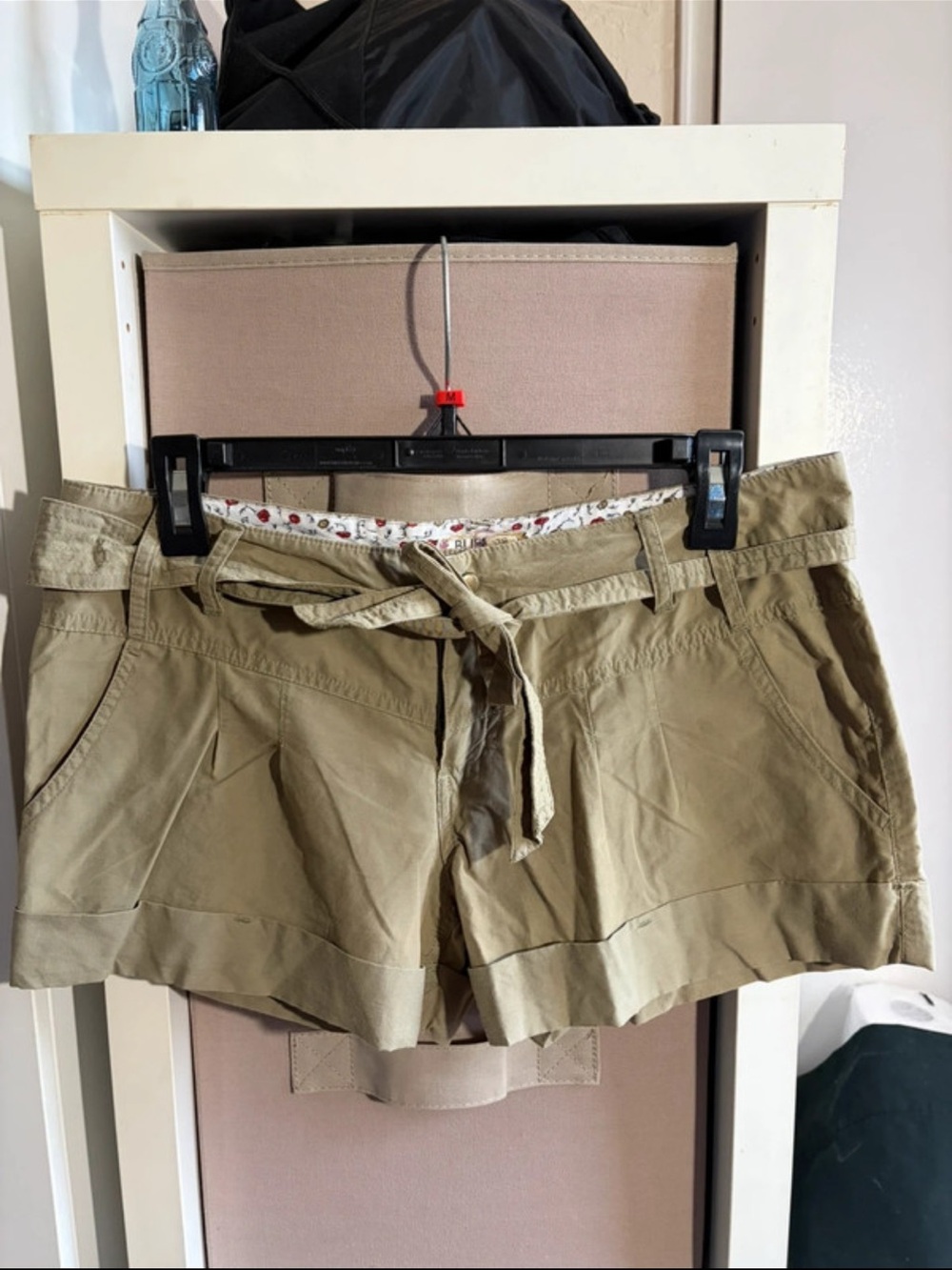Buffalo David Bitton Women’s Khaki Tie-Waist Shorts